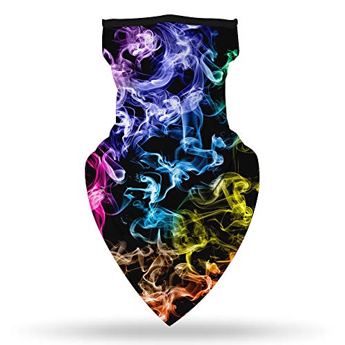 YAYOUREL 3D Funny Neck Gaiter Face Mask Covering Bandanas for Men Women Summer UV Face Scarf Mask Cover Ear Loop Hole Triangle Facemask Headbands for Fishing Running Hunting Cycling Hiking - Image 3