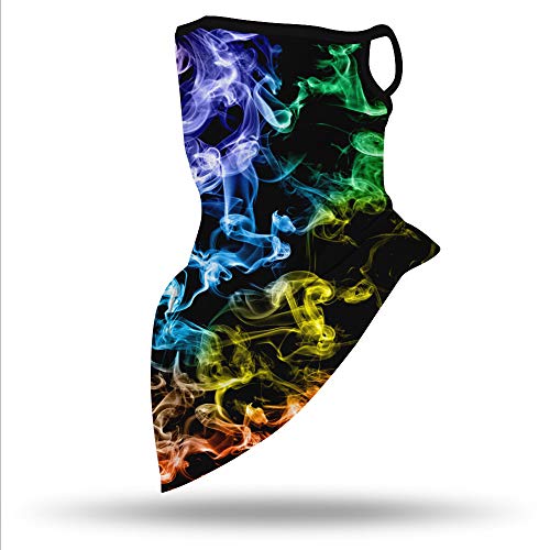 YAYOUREL 3D Funny Neck Gaiter Face Mask Covering Bandanas for Men Women Summer UV Face Scarf Mask Cover Ear Loop Hole Triangle Facemask Headbands for Fishing Running Hunting Cycling Hiking - Image 5