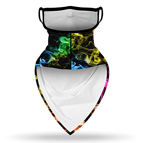 YAYOUREL 3D Funny Neck Gaiter Face Mask Covering Bandanas for Men Women Summer UV Face Scarf Mask Cover Ear Loop Hole Triangle Facemask Headbands for Fishing Running Hunting Cycling Hiking - Image 4