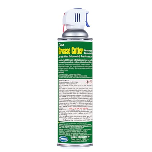ComStar Super Grease Cutter, Heavy Duty Mechanical Degreaser, USDA Registered Aerosol, No Rinse Formula, Eco-Safe Solvent for Industrial, HVAC, Equipment Cleaning, 16 Ounces (55-121) - Image 2