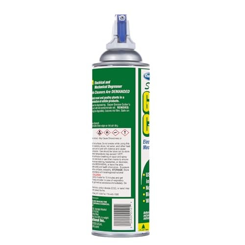 ComStar Super Grease Cutter, Heavy Duty Mechanical Degreaser, USDA Registered Aerosol, No Rinse Formula, Eco-Safe Solvent for Industrial, HVAC, Equipment Cleaning, 16 Ounces (55-121) - Image 3