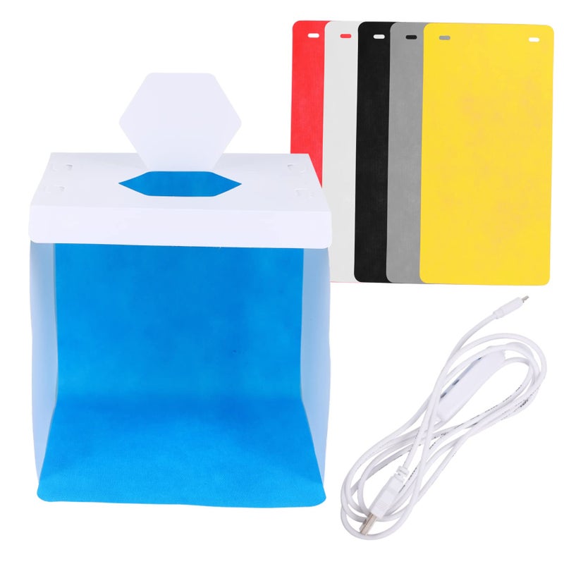 Portable Photography Light Box Studio Kit With LED Strips Background Cloths - Image 2