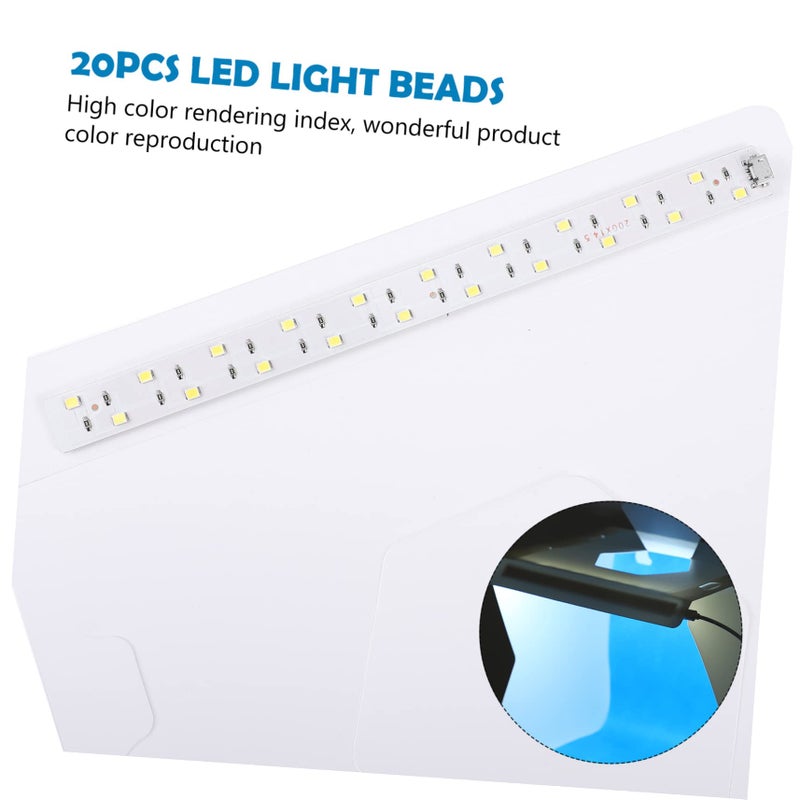 Portable Photography Light Box Studio Kit With LED Strips Background Cloths - Image 3
