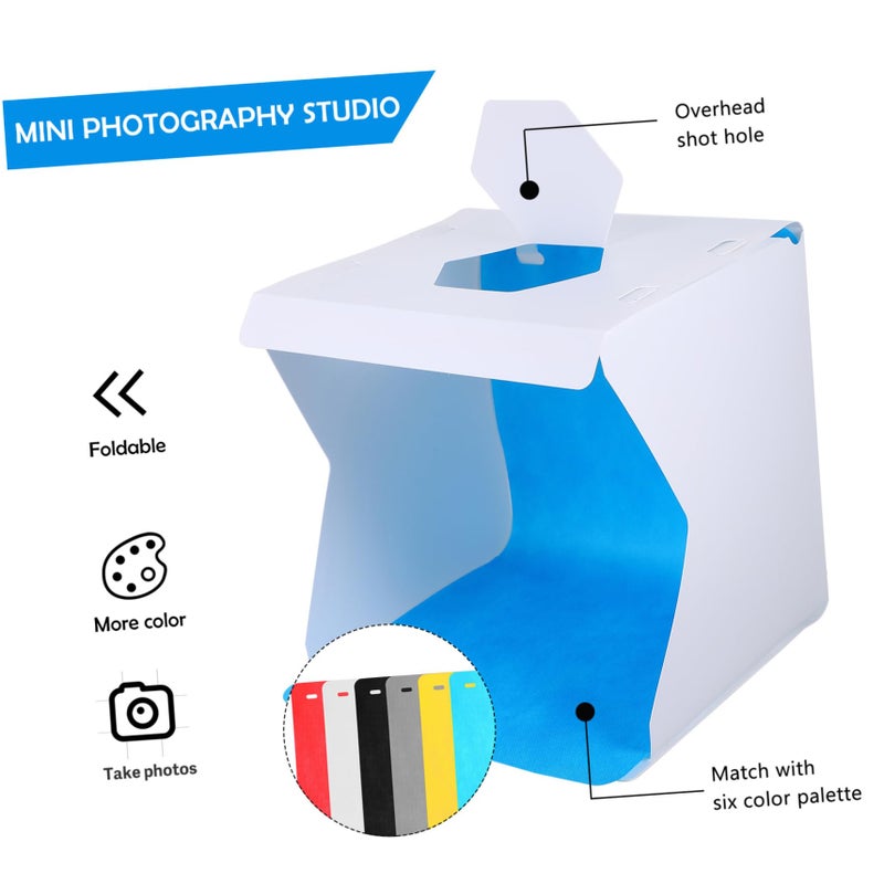 Portable Photography Light Box Studio Kit With LED Strips Background Cloths - Image 5
