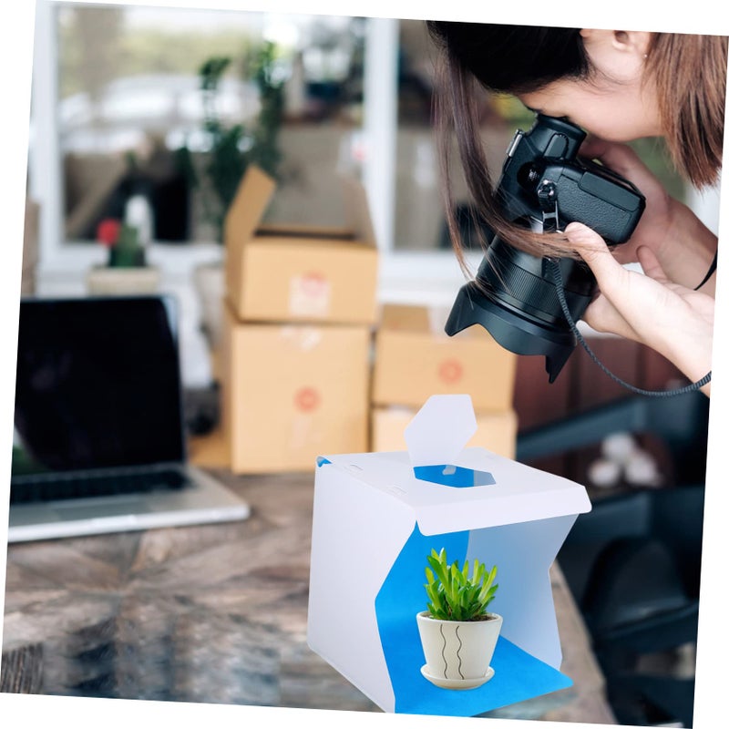 Portable Photography Light Box Studio Kit With LED Strips Background Cloths - Image 4
