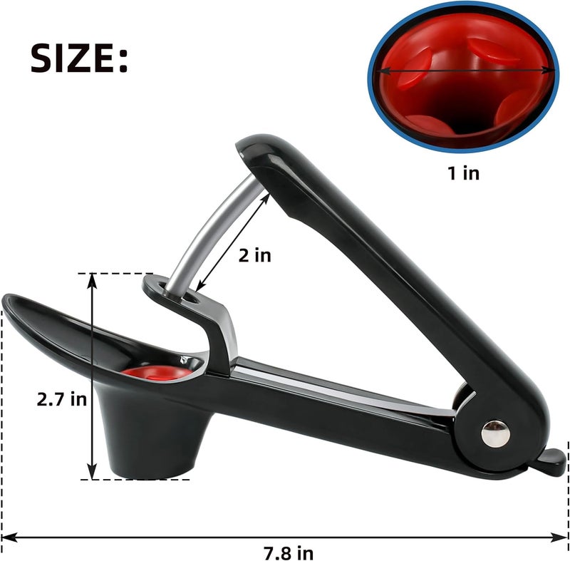 EWPJDK Cherry Pitter Tool Pit Remover Heavy-Duty Stainless Steel Olive Pitter Tool for Making Cherry Jam (Black) - Image 3