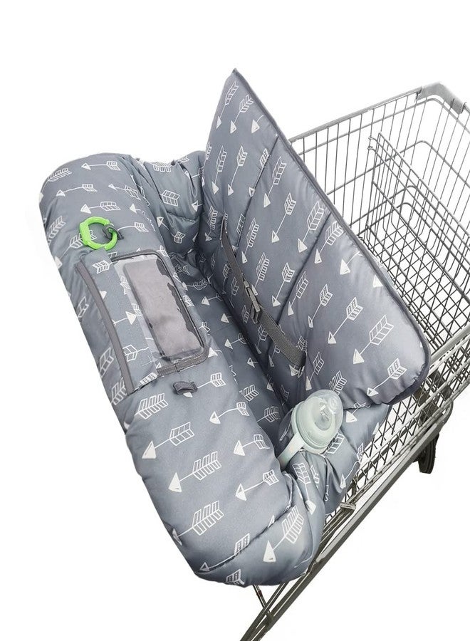 RHYDEER Shopping cart Cover for Baby high Chair Cover, roll in and go, Universal fit, Grey Arrow - Image 1
