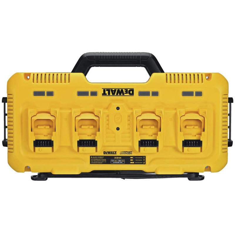 DEWALT 20V MAX* Charger, 4-Port, Rapid Charge (DCB104) , Black/Yellow - Image 2