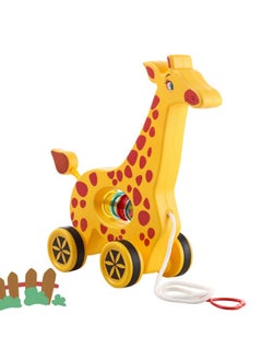 Storio Storio Baby Products Pull Along Toddler Toy, Pull Along Toy with Attractive Design, Developmental Toy for 1 Year Old Girl Boy - Girraffe  - Image 1