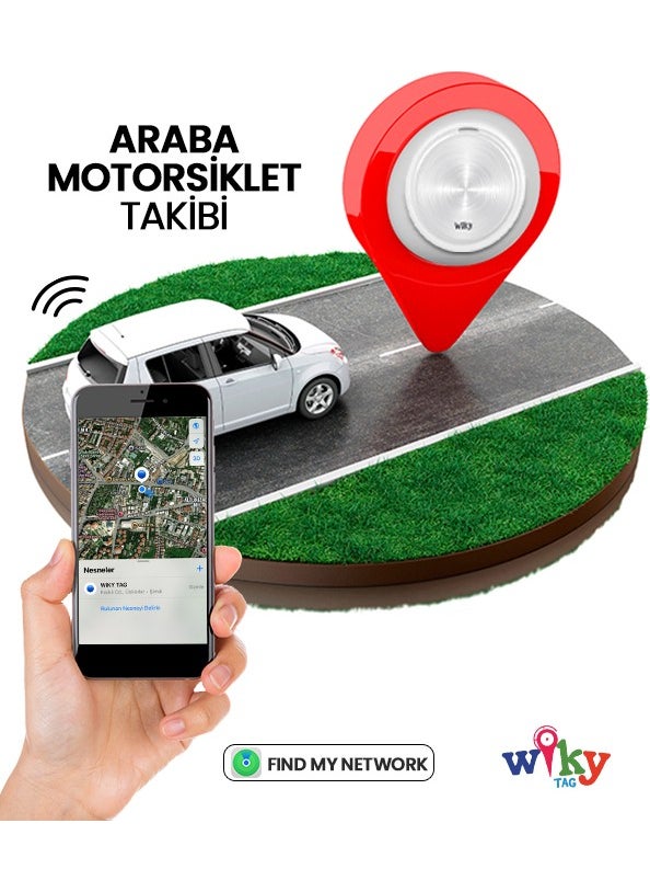 Wiky Tag Kids Smart AirTag Pink - Smart Location Tracking Device (Apple Compatible)  - Image 4