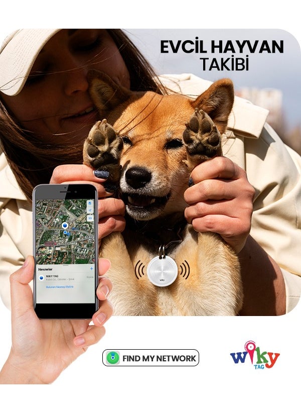 Wiky Tag Kids Smart AirTag Pink - Smart Location Tracking Device (Apple Compatible)  - Image 3