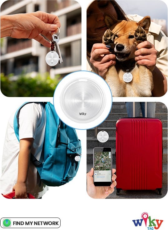 Wiky Tag Kids Smart AirTag Pink - Smart Location Tracking Device (Apple Compatible)  - Image 2