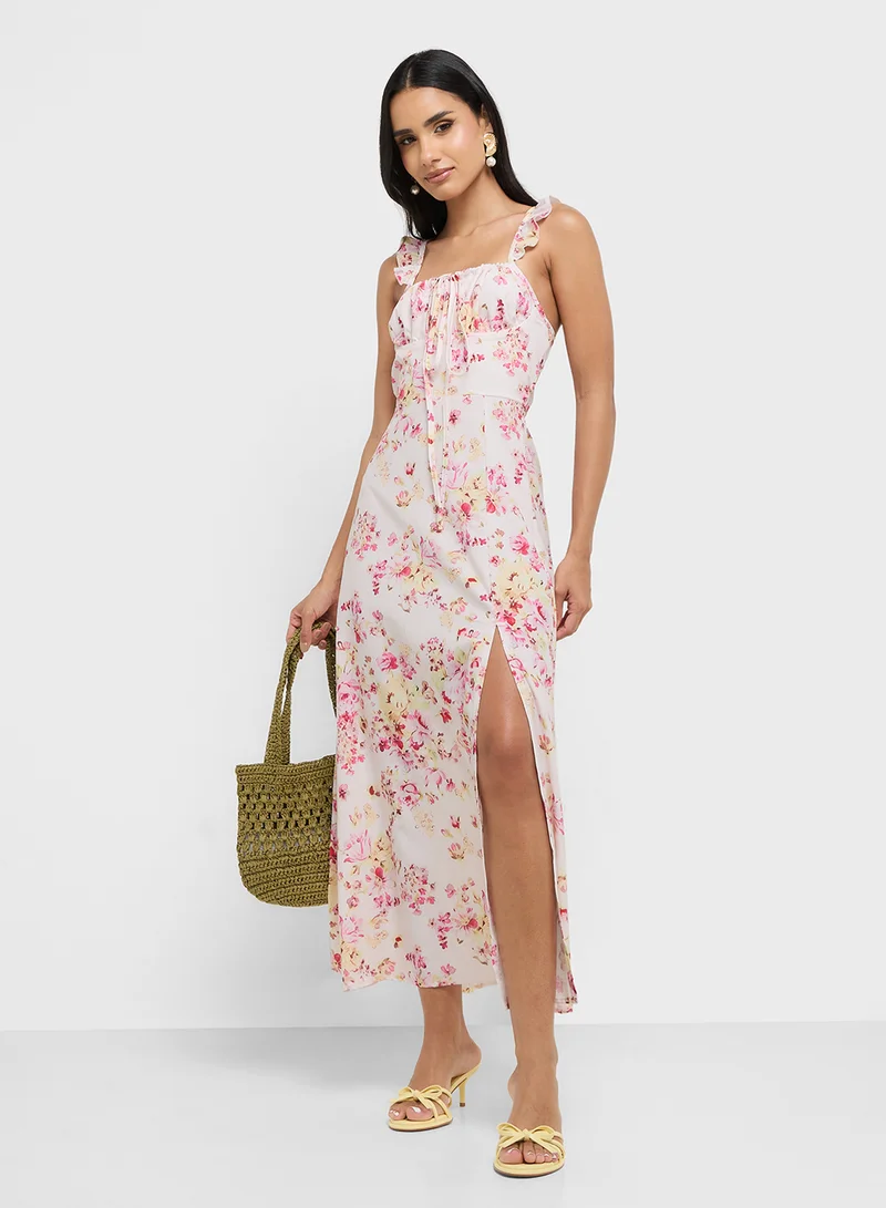 Ginger Strappy Corset Bodice Floral Sundress