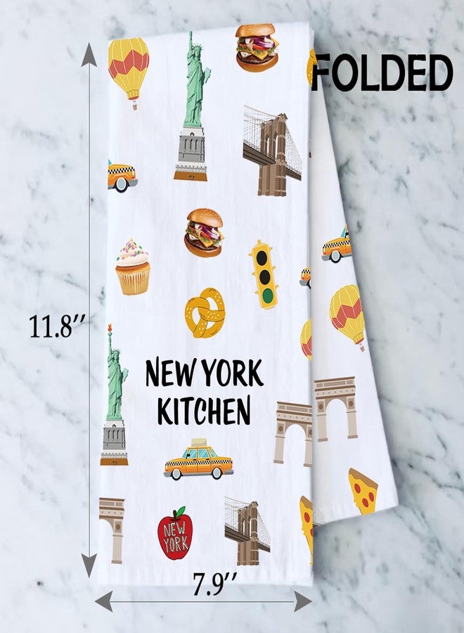 PXTIDY New York City Kitchen Towel - New York Themed Gift - NYC Souvenir Tea Dish Towel (New York Kitchen Towel) - Image 2