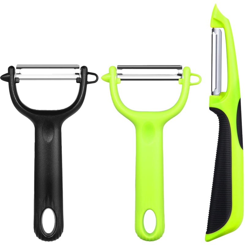 3 Pcs Potato Peeler YShaped Peelers and Stainless Steel Rotary Vegetable Peeler for Kitchen Fruits Orange Carrots Eggplant Mango Cucumber Etc Eiffy