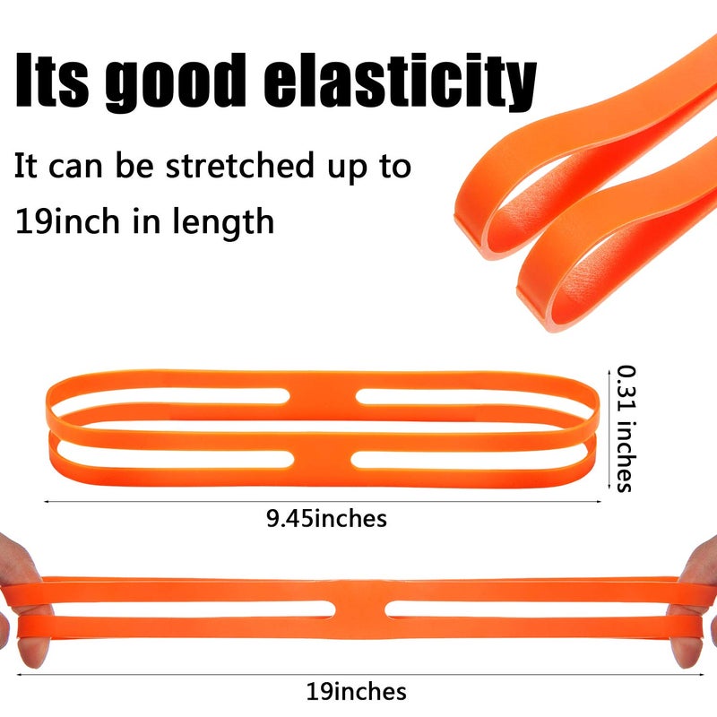 Outus 9 Inch H-Band Silicone Rubber Bands Assorted Color Elastic Rubber Wrapping Bands for Books, Cameras, Art, Cooking, Wrapping, Exercise, Bag Wraps (Multicolour,20) - Image 2