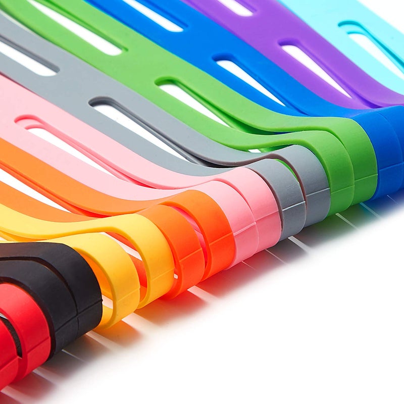 Outus 9 Inch H-Band Silicone Rubber Bands Assorted Color Elastic Rubber Wrapping Bands for Books, Cameras, Art, Cooking, Wrapping, Exercise, Bag Wraps (Multicolour,20) - Image 3