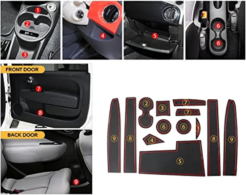 Wivplex حصائر مطاطية للسيارة من ويفبلكس لفيات 500 أبارث 595 - Image 4