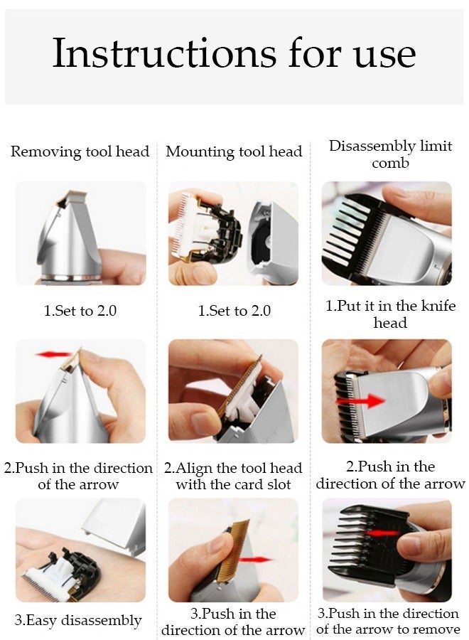 DUNISO Smart Hair Clippers Electric with Digital Display 7 Kinds of Positioning Combs Turbo Motor Hair Cutting Kit Pro Mens Clippers, Cordless Rechargeable Hair Trimmer Set Professional Barbers Grooming Kit - Image 3