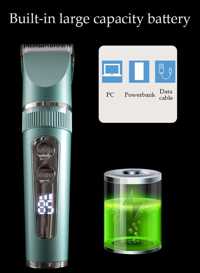 DUNISO Smart Hair Clippers Electric with Digital Display 7 Kinds of Positioning Combs Turbo Motor Hair Cutting Kit Pro Mens Clippers, Cordless Rechargeable Hair Trimmer Set Professional Barbers Grooming Kit - Image 5