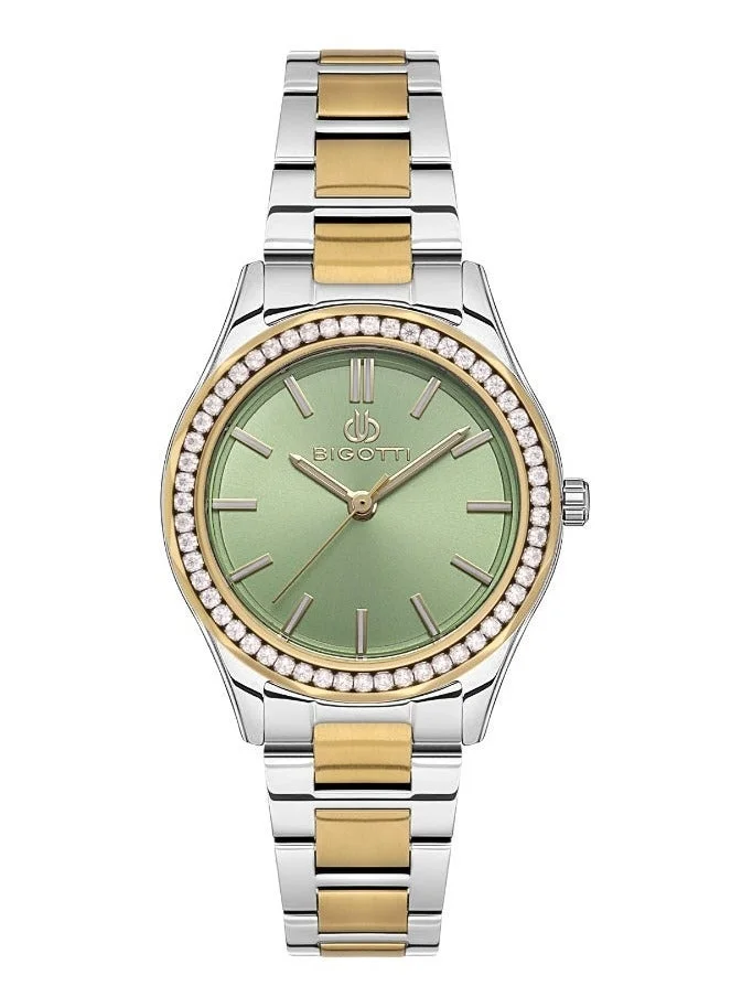 Bigotti Milano Bigotti - Raffinato Women Watch | Stainless SteelBrass Case | Analog | Round Dial | Mineral Glass | Japanese Quartz | Water Resistant 30 Meters