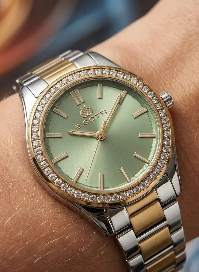 BIGOTTI Bigotti - Raffinato Women Watch | Stainless SteelBrass Case | Analog | Round Dial | Mineral Glass | Japanese Quartz | Water Resistant 30 Meters