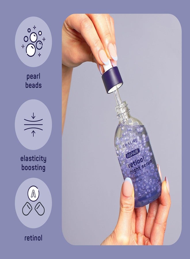 SpaLife Spa Life Face Serum: REPAIR Retinol Night Serum 100 ml (3.7 oz) Smoothing, Resurfacing, Gently Exfoliating - Targets Fine Lines, Texture, Dark Spots - Brighten, Boosts Cellular Turnover & Clearer Skin - Image 4
