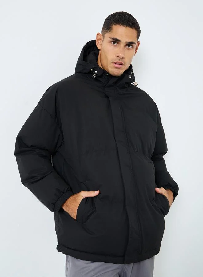 Styli Styli Men Oversized Hooded Puffer Jacket