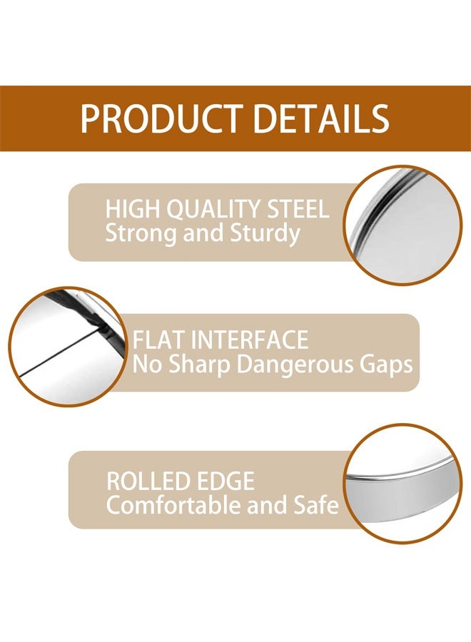 مجموعة قواطع معجنات دائرية من الفولاذ المقاوم للصدأ مكونة من 6 قطع، قواطع بسكويت دائرية كبيرة وصغيرة للكعك، الدونات، الكوكيز، أدوات خبز للحصول على معجنات مثالية (6 أحجام) - Image 3