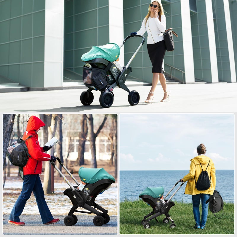 TRIPDAILY Storage Bag Compatible with Doona Car Seat Stroller, Stroller Accessories, Large Capacity, Diaper Bag Accessories, Wearable/Handle Backpack, Stroller Organizer Bag Carry-All Parent Organizer (Black) - Image 5