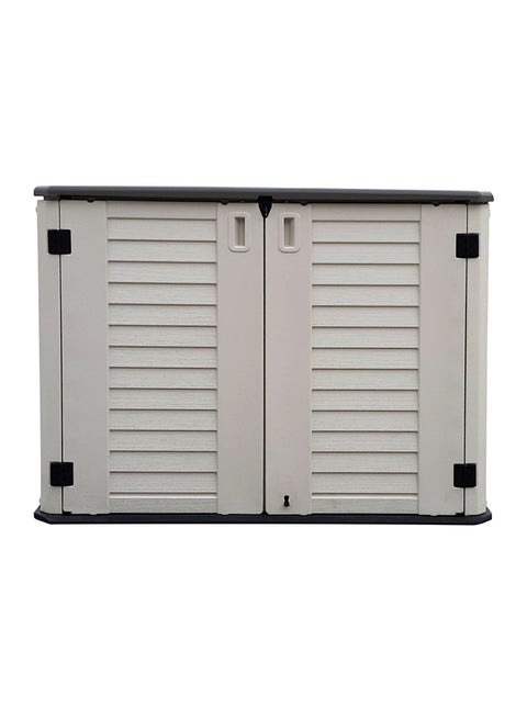 CamelTough Outdoor Storage Cabinet, Heavy Duty, 772 Litres, 5-Year Limited Warranty, Horizontal Shed (Without shelves)