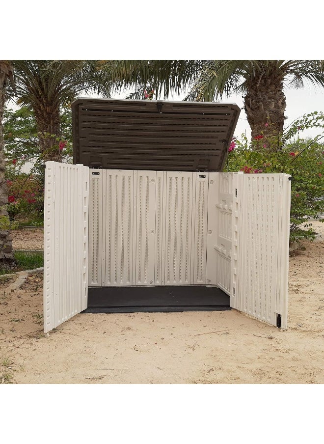 Cameltough - CamelTough Outdoor Storage Cabinet, Heavy Duty, 772 Litres, 5-Year Limited Warranty, Horizontal Shed (Without shelves) - Image 1
