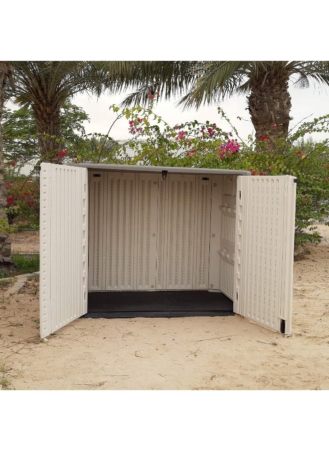 Cameltough - CamelTough Outdoor Storage Cabinet, Heavy Duty, 772 Litres, 5-Year Limited Warranty, Horizontal Shed (Without shelves) - Image 1