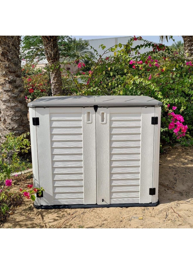 Cameltough - CamelTough Outdoor Storage Cabinet, Heavy Duty, 772 Litres, 5-Year Limited Warranty, Horizontal Shed (Without shelves) - Image 1