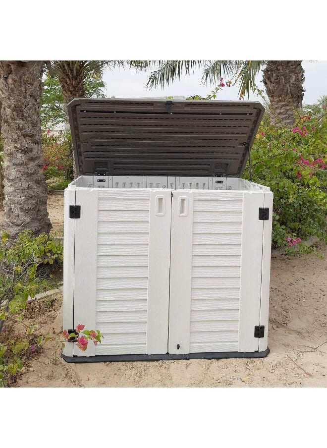 Cameltough - CamelTough Outdoor Storage Cabinet, Heavy Duty, 772 Litres, 5-Year Limited Warranty, Horizontal Shed (Without shelves) - Image 1