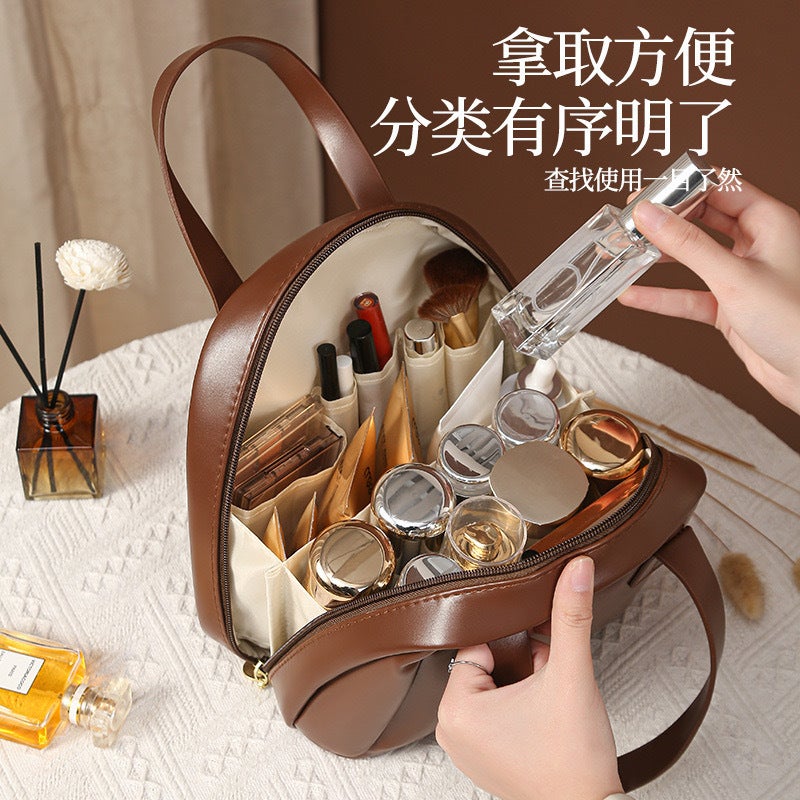 Pu New Portable Cosmetic Bag Shell Portable Large Capacity Wash Travel Storage Bag Skin Care Storage Bag - Image 4
