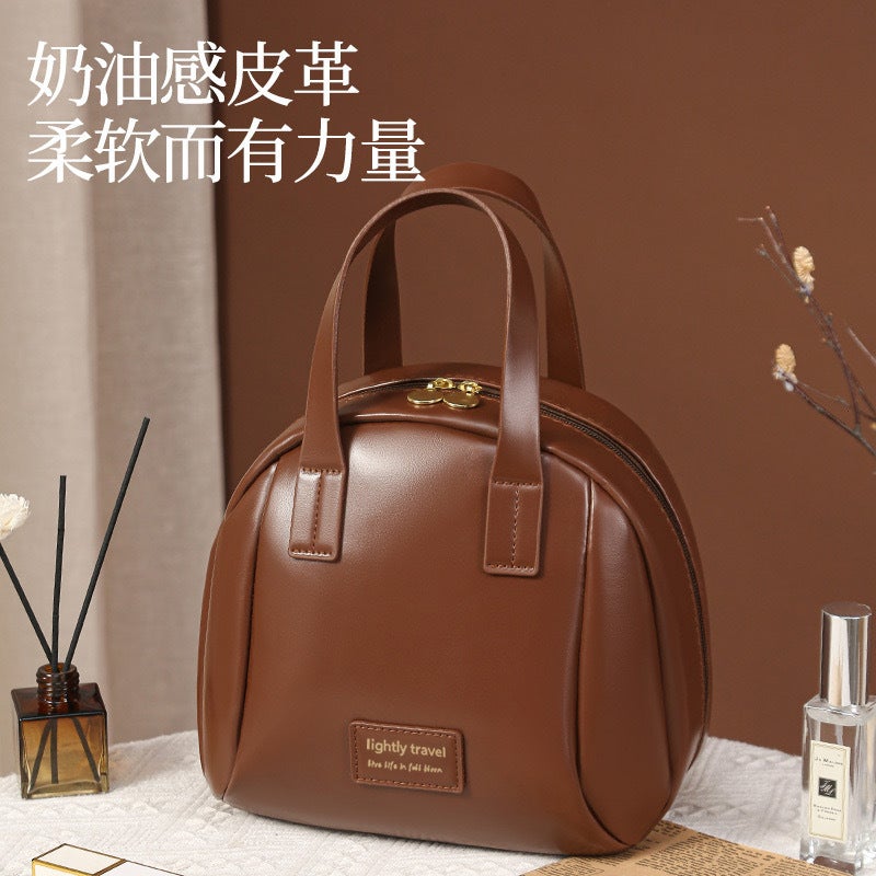 Pu New Portable Cosmetic Bag Shell Portable Large Capacity Wash Travel Storage Bag Skin Care Storage Bag - Image 2
