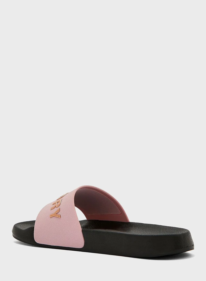 Superdry Code Logo Vegan Pool Slide Flip Flops