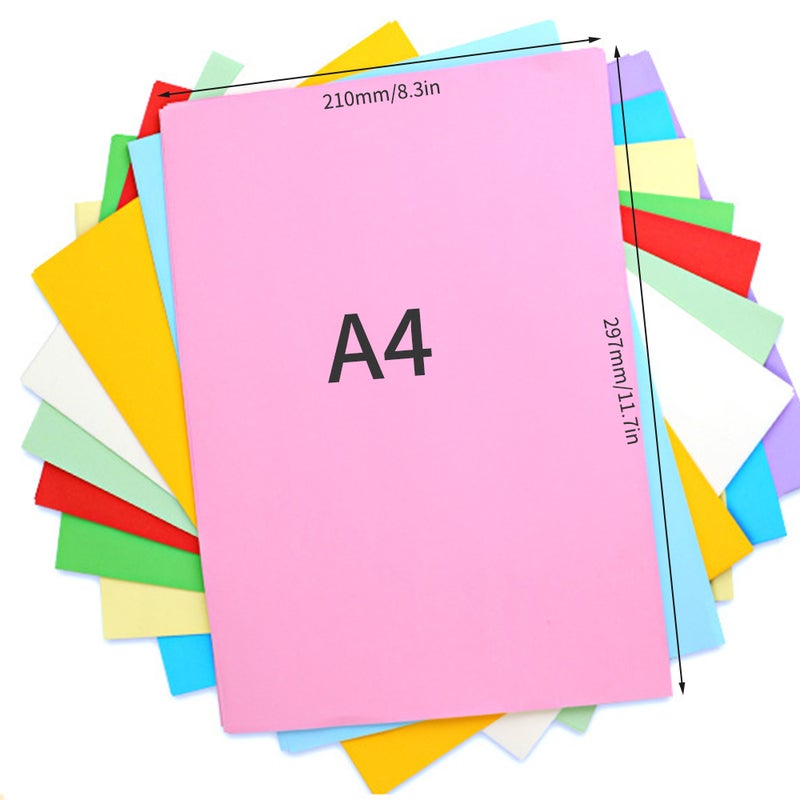 100 Sheets A4 Color Copy Paper 210x297mm/8.3x11.7in Printer Paper 70GSM for Copy Printing Writing Crafts & Art - Image 3