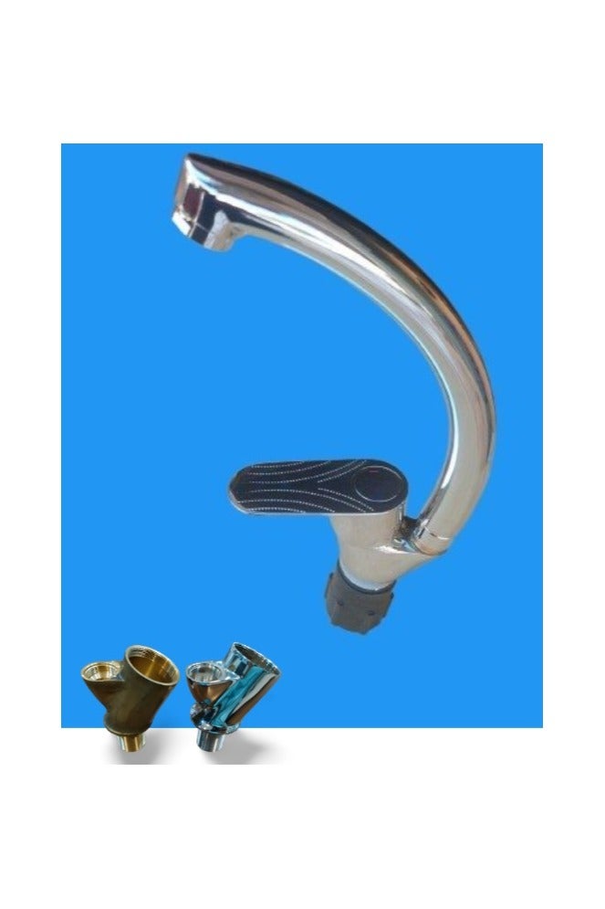 Shams 6-piece heavy brass bathroom and kitchen mixer set - Image 4