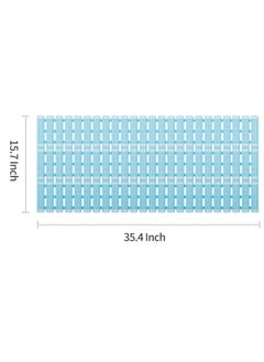 Shower Mat, Non Slip Bathtub Mat Extra Long 35.4x15.7 Inch, Anti Slip Bath Tub Mat with Suction Cups Thickened Bathroom Floor Stall Matt,Eco-Friendly TPE, DIY Tailoring, Blue, 1 Pcs - pzsku/Z7971CAA5E8923301D9A6Z/45/_/1721131657/31f48367-1664-44f7-8128-9b4b5cef5293