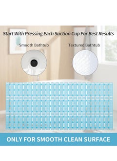 Shower Mat, Non Slip Bathtub Mat Extra Long 35.4x15.7 Inch, Anti Slip Bath Tub Mat with Suction Cups Thickened Bathroom Floor Stall Matt,Eco-Friendly TPE, DIY Tailoring, Blue, 1 Pcs - pzsku/Z7971CAA5E8923301D9A6Z/45/_/1721131658/7b9ee6b9-b6aa-41a4-a1b6-092e695f68e0