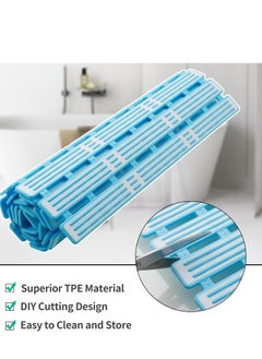 Shower Mat, Non Slip Bathtub Mat Extra Long 35.4x15.7 Inch, Anti Slip Bath Tub Mat with Suction Cups Thickened Bathroom Floor Stall Matt,Eco-Friendly TPE, DIY Tailoring, Blue, 1 Pcs - pzsku/Z7971CAA5E8923301D9A6Z/45/_/1721131659/fc91d0d6-c6d6-476f-a5fc-10af46c787d0