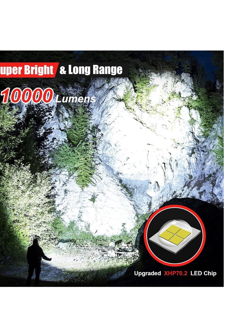 Generic Shadowhawk Flashlight Led USB Rechargeable, 10000 lumens Torch Light XHP70.2, Super Bright Tactical Flashlight  - Image 2