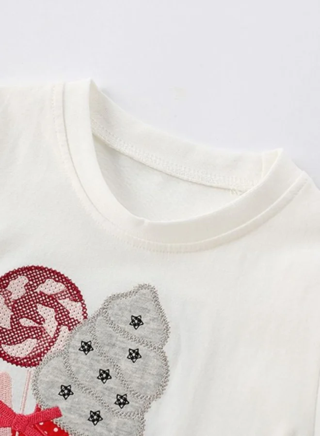 YUNIQEE White Printed Short Sleeve Crew Neck T-Shirt