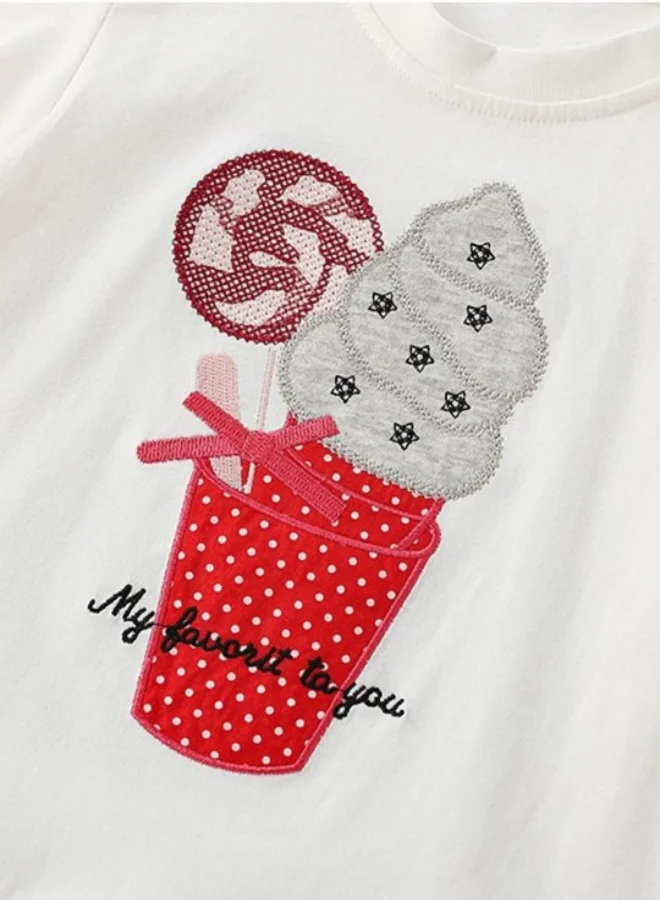 YUNIQEE White Printed Short Sleeve Crew Neck T-Shirt