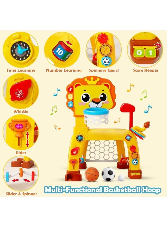 BAOLI 4 in 1 Toddler Basketball Hoop & Soccer Goal, Gift for Boys Girls 1 2 3 Years Old, Kids Sports Toys with Lights Sounds Music, Baby Toys for 12-18 Months, Christmas Birthday Gift for Age 1-3 - Image 2