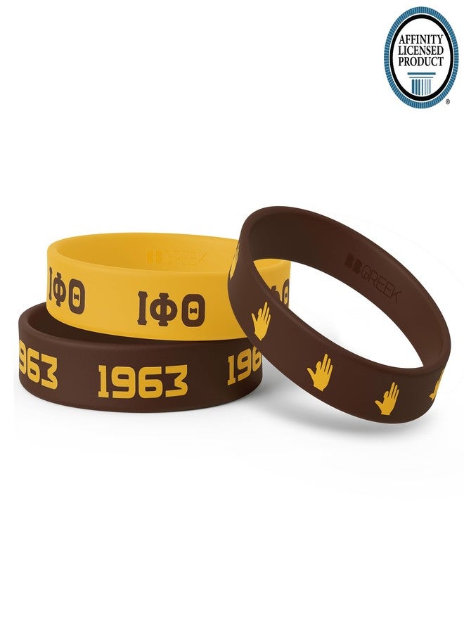 مستلزمات أخوية BBGreek Iota Phi Theta - بائع رسمي - مجموعة من 3 أساور سيليكون - أساور معصم - Image 4