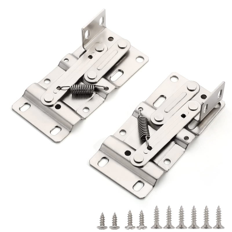 Chibery 2 Pack Tip Out Tray Hinges Scissor Hinges for Kitchen Sink or Bathroom Cabinet Organizer Sink Front Drawer Compatible Both Face Frame Frameless Nickel Plated Steel