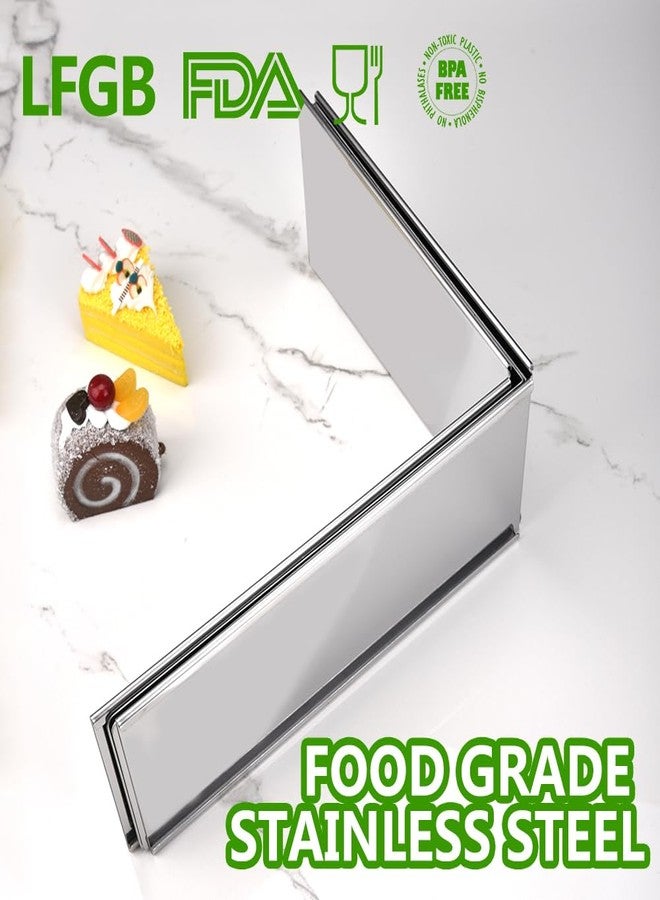 Guowall Rectangular Cake Ring Mold Extensible Pastry Mould Stainless Steel Adjustable Tiramisu Frame Big Size for Baking - (10-18) x (7.5-14) x 3.9 inch - Image 5
